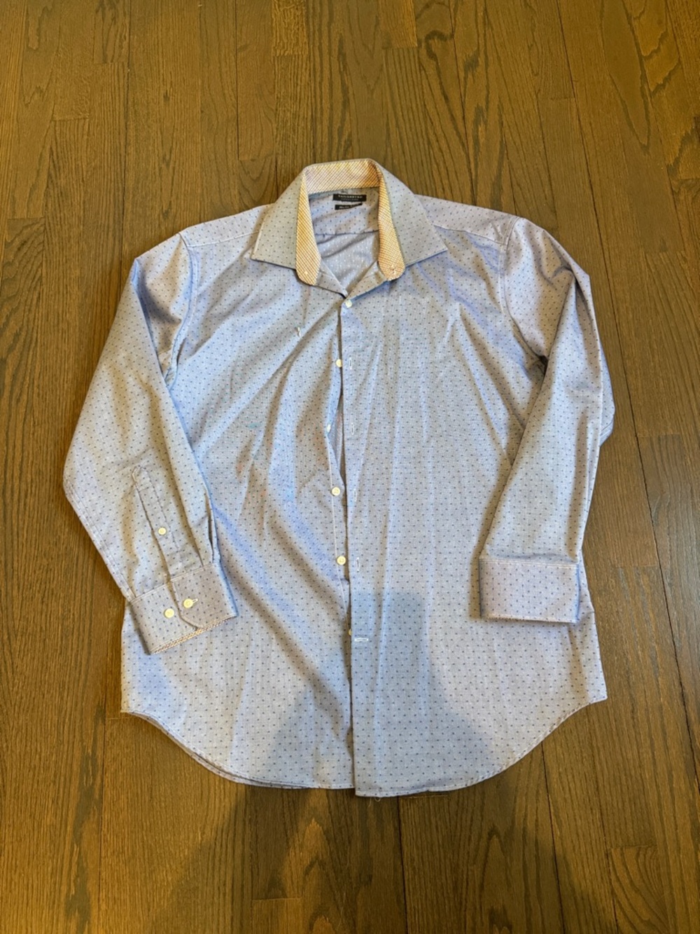 Tailorbyrd Light Blue Micro-Pattern Men's Dress Shirt